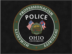 6' x 8' (68" x 95") Digiprint HD OHIO UNIVERSITY POLICE  Indoor Logo Mat