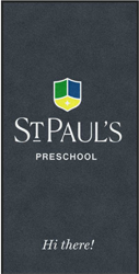 4' x 8' (45" x 95") Digiprint HD ST PAUL PRESCHOOL  Indoor Logo Mat