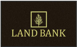3' x 5' ( 35" x 59" ) Waterhog Impressions HD LAND BANK Indoor/Outdoor Logo Mat