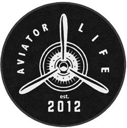 4' Round (45") Digiprint HD Custom Shape AVIATORLIFE  Indoor Logo Mat
