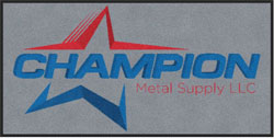 3' x 6' (35" x 69") Digiprint HD CHAMPION METAL SUPPLY  Indoor Logo Mat