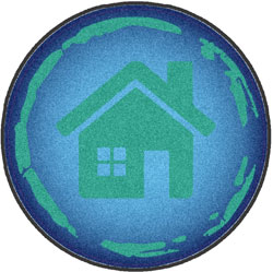 6' Round (68" inches) Digiprint HD Custom Shape HEDGEPETH  Indoor Logo Mat