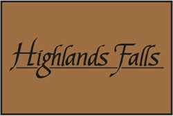 4' x 6' ( 48" x 72" ) Eco Berber Logo HIGHLANDS FALLS  Indoor/Outdoor Logo Mat