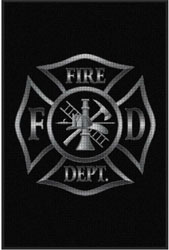 4' x 6' (45" x 69") Waterhog Impressions HD LOUISVILLE FIRE DEPT  Indoor/Outdoor Logo Mat