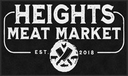 3' x 5' (35" x 59") Digiprint HD HEIGHTS MEAT MARKET Indoor Logo Mat