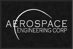2 'x 3' (24" x 35") Digiprint HD AEROSPACE ENGINEERING  Indoor Logo Mat