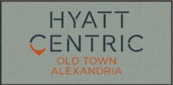 4' x 8'(45" x 95") Waterhog Inlay HYATT  Indoor/Outdoor Logo Mat