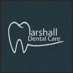 4' x 4'(45" x 45") Waterhog Logo Inlay MARSHALL DENTAL CARE   Indoor/Outdoor Logo Mat