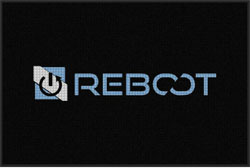 4' x 6' (45" x 69") Waterhog Impressions HD REBOOT  Indoor/Outdoor Logo Mat