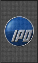3' x 5' ( 35" x 59" ) Waterhog Impressions HD IPO CIRCLE  Indoor/Outdoor Logo Mat