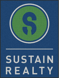 6' x 8' (70" x 95") Waterhog Inlay SUSTAIN REALTY  Rubber Logo Mat