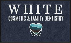 3' x 5' (35" x 58") Digiprint HD WHITE COSMETIC Indoor Logo Mat
