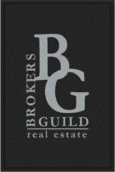 4' x 6' (46" x 69") Superscrape Impressions BROKERS GUILD REAL ESTATE Rubber Logo Mat
