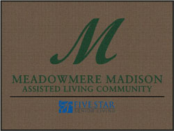 6' x 8' (70" x 96") Waterhog Impressions HD MEADOWMERE MADISON Indoor/Outdoor Logo Mat