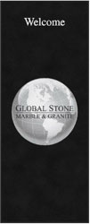 4' x 10'(45" x 119") Digiprint HD GLOBAL STONE  Indoor Logo Mat