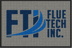 2' x 3' (24" x 35") Waterhog Impressions HD  FLUE TECH Indoor-Outdoor Logo Mat