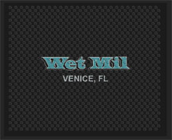 2'6" x 3' (30" x 35") Superscrape Impressions WET MIL Rubber Logo Mat