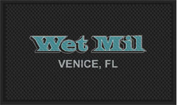 3' x 5' (35" x 56") Superscrape Impressions WET MIL Rubber Logo Mat