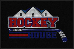 4' x 6' (45" x 69") Waterhog Impressions HD HOCKEY HOUSE  Indoor/Outdoor Logo Mat