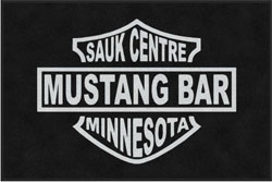 4' x 6'(45" x 69") Digiprint HD MUSTANG BAR  Indoor Logo Mat
