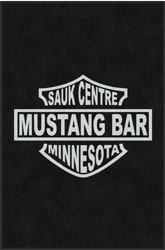 4' x 6'(45" x 69") Digiprint HD MUSTANG BAR  Indoor Logo Mat