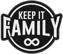3' Round (35" inches) Digiprint HD Custom Shape KEEP IT FAMILY   Indoor Logo Mat