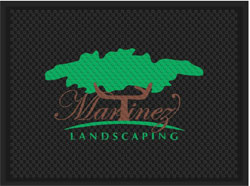 3' x 4' (35" x 45") Superscrape Impressions MARTINEZ LANDSCAPING Rubber Logo Mat