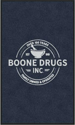 3' x 5' (35" x 58") Digiprint HD BOONE DRUGS INC.   Indoor Logo Mat