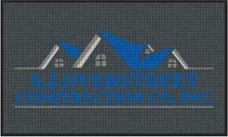 3' x 5' ( 35" x 59" ) Waterhog Impressions HD SJ OVERSTREET CONSTRUCTION  Indoor/Outdoor Logo Mat
