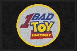2 'x 3' (24" x 35") Digiprint HD  1 BAD TOY    Indoor Logo Mat