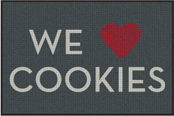 4' x 6' (45" x 69") Waterhog Impressions HD BYRD WE LOVE COOKIE  Indoor/Outdoor Logo Mat