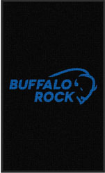 3' x 5' ( 35" x 59" ) Waterhog Impressions HD BUFFALO ROCK Indoor/Outdoor Logo Mat