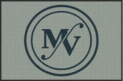 4' x 6'(45" x 69") Waterhog Inlay MADISON VILLAGE  Indoor/Outdoor Logo Mat