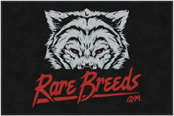 4' x 6'(45" x 69") Digiprint HD  RARE BREEDS  Indoor Logo Mat