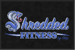 2 'x 3' (24" x 35") Digiprint HD SHREDDED FITNESS Indoor Logo Mat