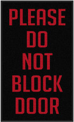 3' x 5' ( 35" x 59" ) Waterhog Impressions HD PLEASE DO NOT BLOCK DOOR  Indoor/Outdoor Logo Mat