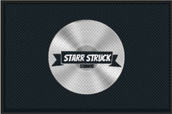 4' x 6' (46" x 69") Superscrape Impressions STARR STRUCK STUDIOS  Rubber Logo Mat