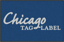 4' x 6'(45" x 69") Waterhog Inlay CHICAGO TAG & LABEL Indoor/Outdoor Logo Mat