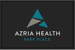 4' x 6' (46" x 69") Superscrape Impressions AZRIA HEALTH   Rubber Logo Mat