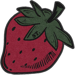 4' x 4' (45" x 45") Digiprint HD Custom Shape STRAWBERRY ST. Indoor Logo Mat