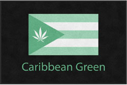 4' x 6'(45" x 69") Digiprint HD  CARIBBEAN GREEN  Indoor Logo Mat