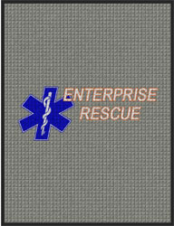 3' x 4' (35" x 45") Waterhog Impressions HD ENTERPRISE RESCUE  Indoor-Outdoor Logo Mat