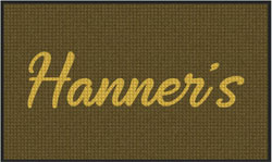 3' x 5 (35" x 59") Waterhog Inlay HANNER'S  Indoor/Outdoor Logo Mat