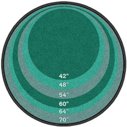 6' Round (68" inches) Digiprint HD Custom Shape RUG SIZER Indoor Logo Mat