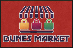 4' x 6'(45" x 69") Digiprint HD  DUNES MARKET Indoor Logo Mat