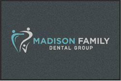 4' x 6' (45" x 69") Waterhog Impressions HD MADISON FAMILY DENTAL Indoor/Outdoor Logo Mat
