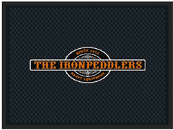 3' x 4' (35" x 45") Superscrape Impressions IRONPEDDLERS  Rubber Logo Mat