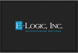 4' x 6' (46" x 69") Superscrape Impressions E-LOGIC  Rubber Logo Mat