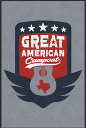 4' x 6'(45" x 69") Digiprint HD GREAT AMERICAN Indoor Logo Mat