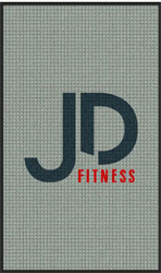 3' x 5 (35" x 59") Waterhog Inlay JD FITNESS  Indoor/Outdoor Logo Mat